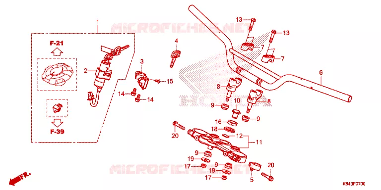 GUIDON - TE DE FOURCHE Honda MOTO 150 CRF 2022  CRF150LN