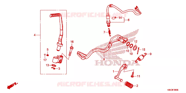 PEDALE Honda MOTO 150 CRF 2024  CRF150LN