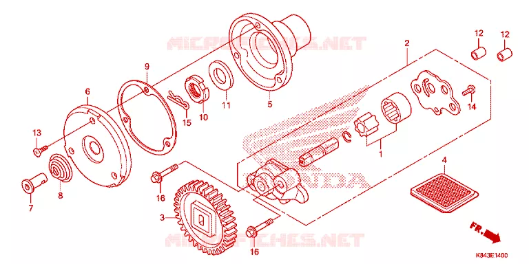 POMPE A HUILE Honda MOTO 150 CRF 2024  CRF150LN