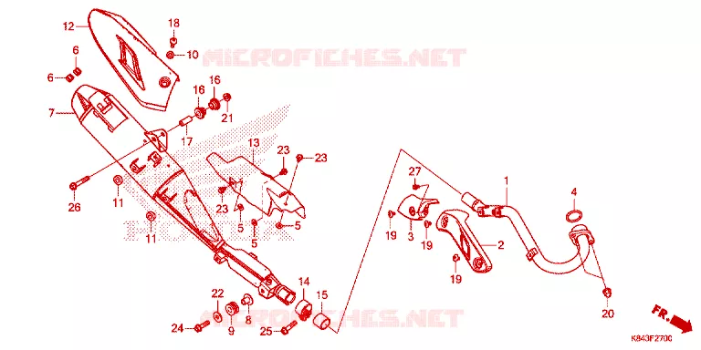 SILENCIEUX D'ECHAPPEMENT Honda MOTO 150 CRF 2022  CRF150LN