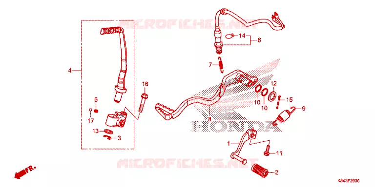 PEDALE Honda MOTO 150 CRF 2023  CRF150LN