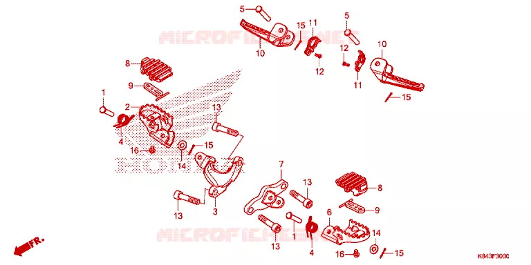 REPOSE PIED Honda MOTO 150 CRF 2022  CRF150LN