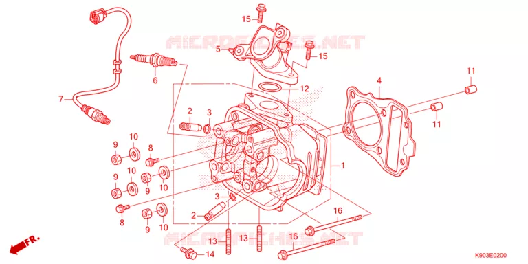 CULASSE Honda MOTO 110 WAVE 2023  AFS110CSFP