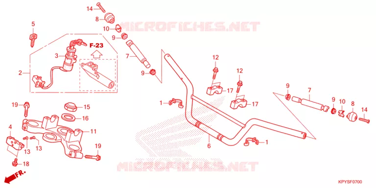 GUIDON - TE DE FOURCHE Honda MOTO 125 XRM 2025  CFT125MSS