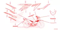 AUTOCOLLANTS pour Honda XRM 125 MOTARD de 2025