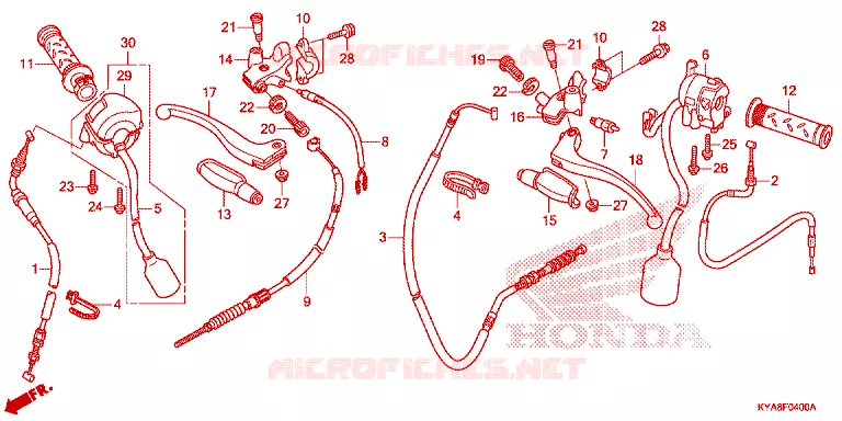 COMMODO - LEVIER - CABLE Honda MOTO 150 TMX 2025  GL150R