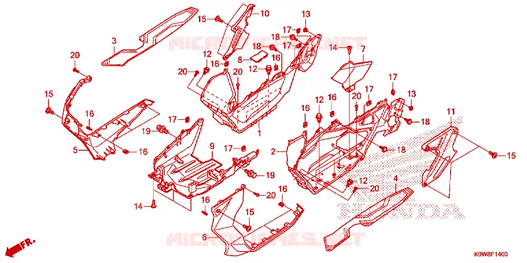 MARCHE PIEDS Honda SCOOTER 150 ADV 2020  ADV150AL