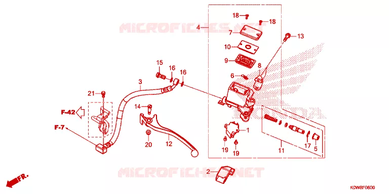 MAITRE CYLINDRE DE FREIN ARRIERE Honda SCOOTER 150 ADV 2021  ADV150AM