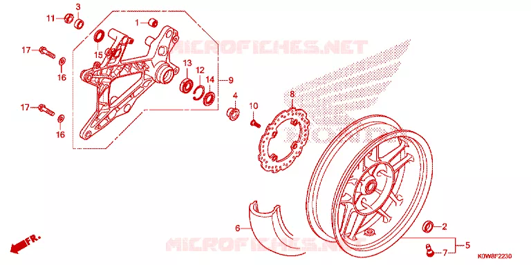 ROUE ARRIERE - BRAS OSCILLANT Honda SCOOTER 150 ADV 2021  ADV150AM