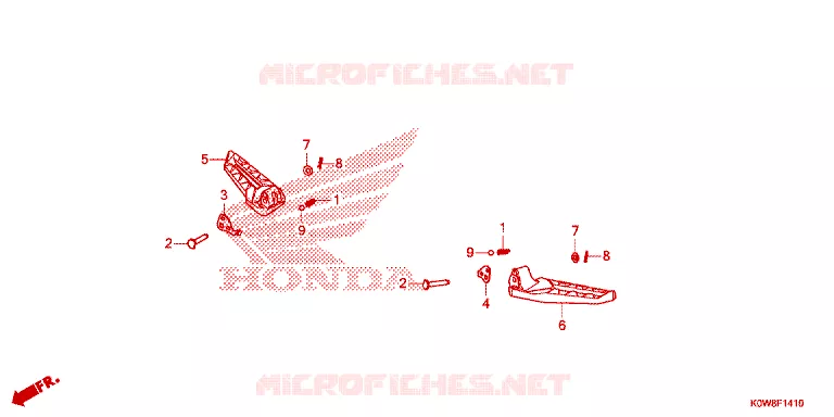 Repose-pied passager Honda SCOOTER 150 ADV 2021  ADV150AM