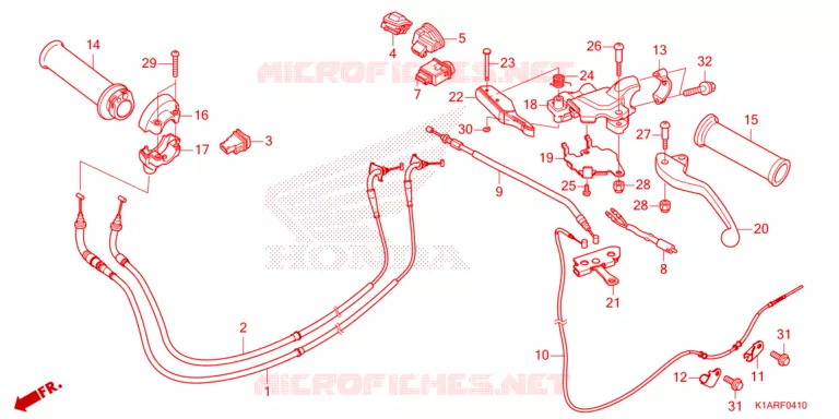 COMMODO - LEVIER - CABLE Honda SCOOTER 110 BEAT 2025  ACH110CBFS_3PH