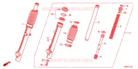 FOURCHE pour Honda CROSS CUB 110 SOFT BLUE de 2021