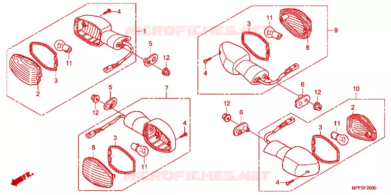 CLIGNOTANT Honda MOTO 700 TRANSALP 2012  XL700VAC