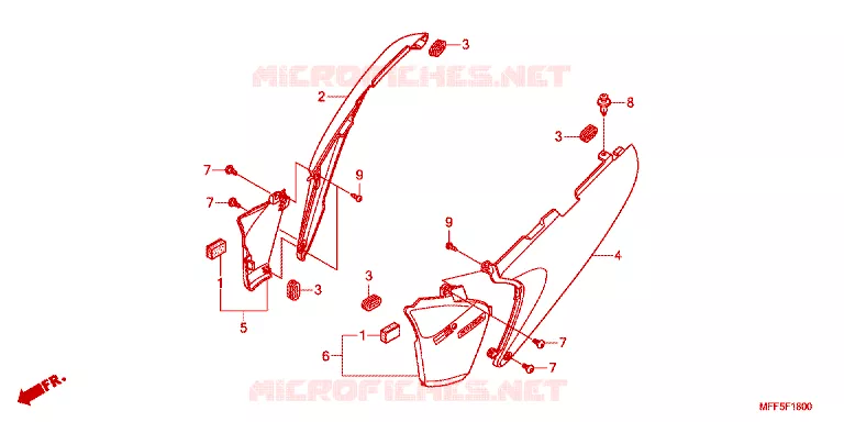 FILTRE A AIR - COUVERCLE LATERAL Honda MOTO 700 TRANSALP 2012  XL700VAC