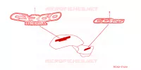 AUTOCOLLANTS pour Honda CG 125 CARGO de 2004