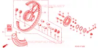 ROUE ARRIERE pour Honda CG 125 CARGO de 2004
