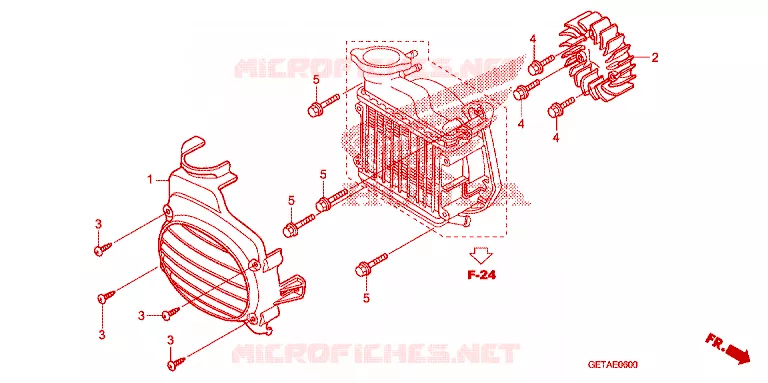 VENTILATEUR ET COUVERCLE DE RADIATEUR Honda SCOOTER 50 METRO 2007  CHF50S7_A
