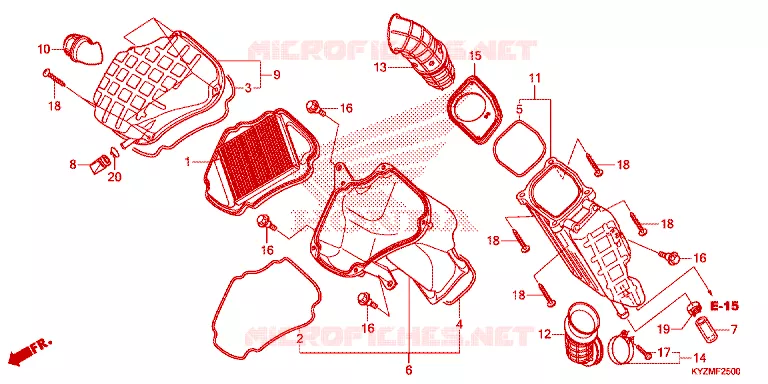 FILTRE A AIR Honda MOTO 125 FUTURE 2012  AFS125MSD