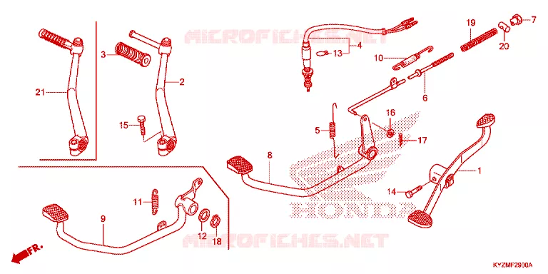 PEDALE Honda MOTO 125 FUTURE 2012  AFS125MSD