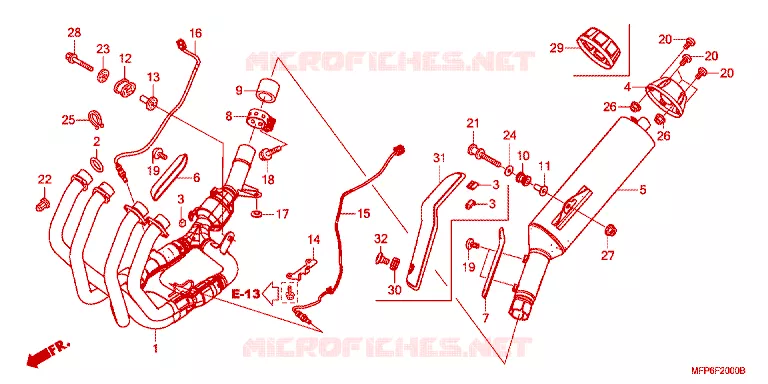 SILENCIEUX D'ECHAPPEMENT Honda MOTO 1300 CB 2014  CB1300AE