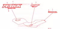 AUTOCOLLANTS pour Honda NT 650 HAWK GT de 1988