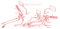 COMMODO   LEVIER   CABLE pour Honda NT 650 HAWK GT de 1988