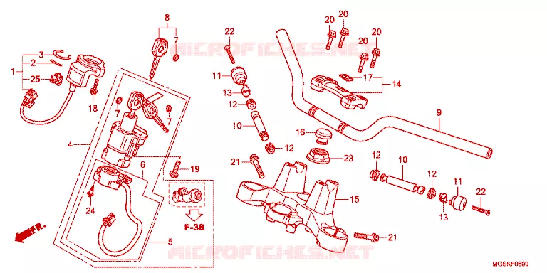 GUIDON Honda MOTO 700 NC 2012  NC700SDC