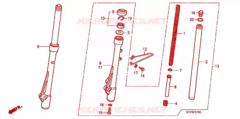 FOURCHE Honda MOTO 100 POP 2008  RF1008