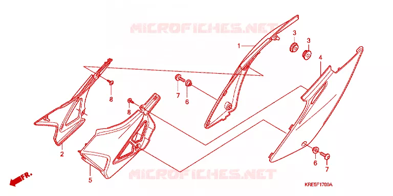 FILTRE A AIR - COUVERCLE LATERAL Honda MOTO 150 NX 2012  NXR150ESC