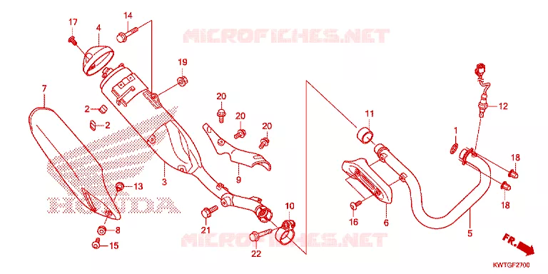 SILENCIEUX D'ECHAPPEMENT Honda MOTO 300 XR 2017  XRE300H