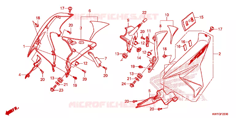 OUIES DE RADIATEUR Honda MOTO 300 XR 2020  XRE300H