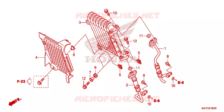 RADIATEUR D'HUILE Honda MOTO 300 XR 2021  XRE300H
