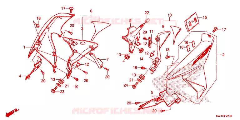 OUIES DE RADIATEUR Honda MOTO 300 XR 2022  XRE300H