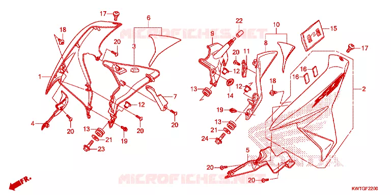 OUIES DE RADIATEUR Honda MOTO 300 XR 2017  XRE300H
