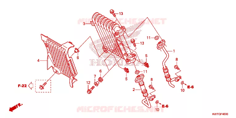 RADIATEUR D'HUILE Honda MOTO 300 XR 2017  XRE300H