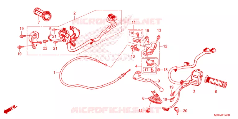 LEVIER DE GUIDON - CABLE - COMMODO Honda MOTO 1000 CBR 2025  CBR1000SPS