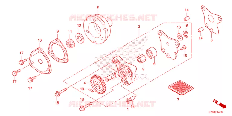 POMPE A HUILE Honda MOTO 125 CRF 2025  CRF125FBS