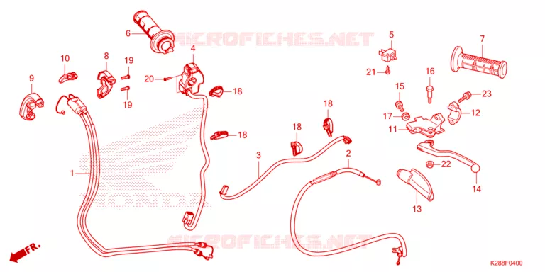 LEVIER DE GUIDON - CABLE - COMMODO Honda MOTO 125 CRF 2025  CRF125FBS