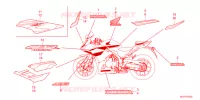 AUTOCOLLANTS pour Honda CBR 400 R de 2024