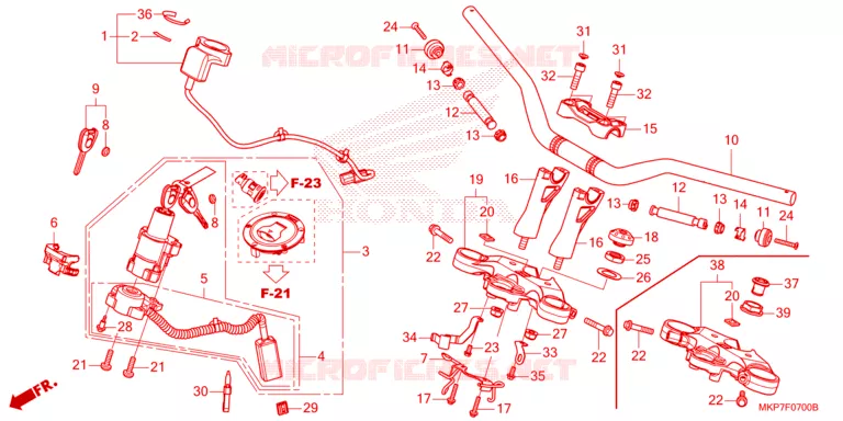 GUIDON Honda MOTO 500 CB 2020  CB500XAL