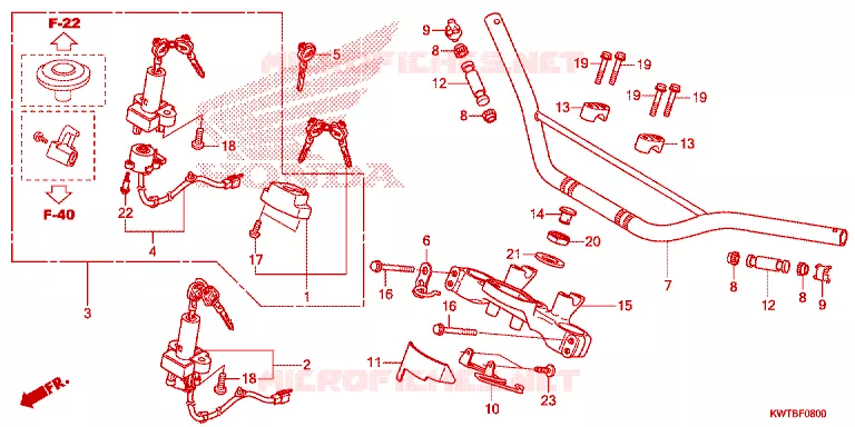GUIDON Honda MOTO 300 XR 2016  XRE300AD