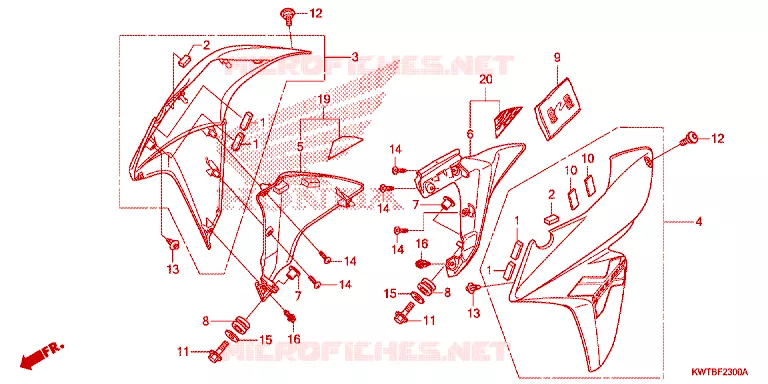 OUIES DE RADIATEUR Honda MOTO 300 XR 2013  XRE300AD