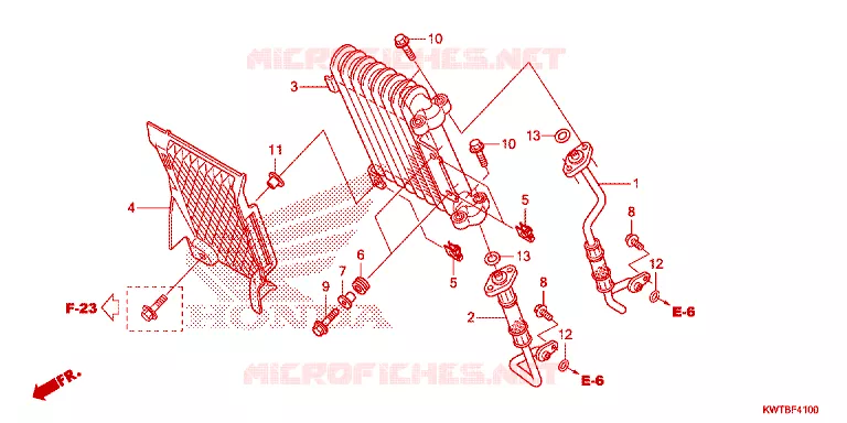 RADIATEUR D'HUILE Honda MOTO 300 XR 2013  XRE300AD