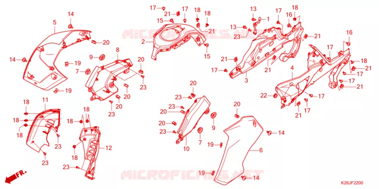 OUIES DE RADIATEUR Honda MOTO 125 GROM 2024  MSX125AR