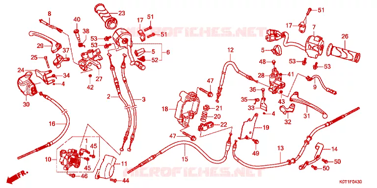 LEVIER DE GUIDON - CABLE - COMMODO Honda SCOOTER electric BENLY 2021  EVN4L