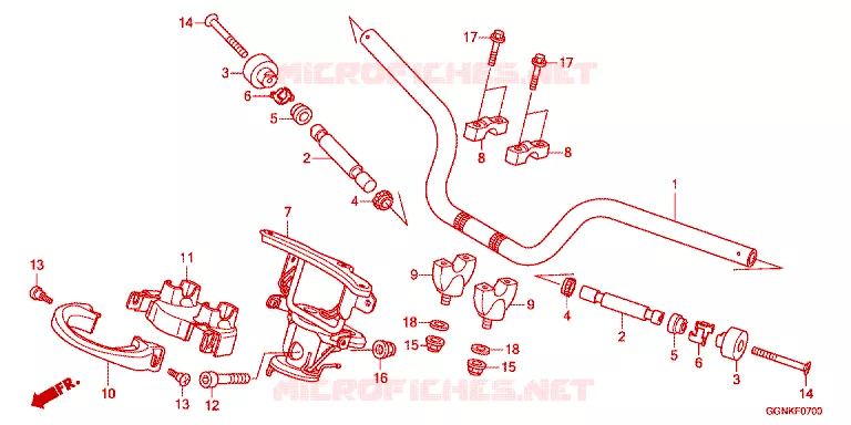 HANDLE PIPE/HANDLE POST Honda SCOOTER 50 C50 2025  C50XS