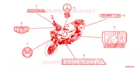 AUTOCOLLANTS pour Honda 50 CROSS CUB KUMAMON de 2025
