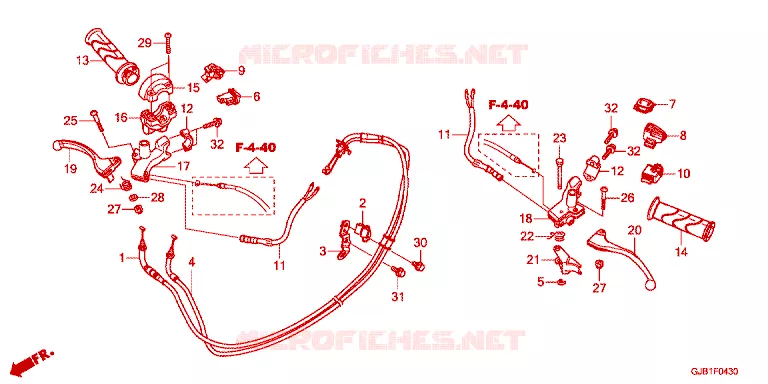 LEVIER DE GUIDON - COMMODO Honda SCOOTER 50 GIORNO 2025  NCW50S