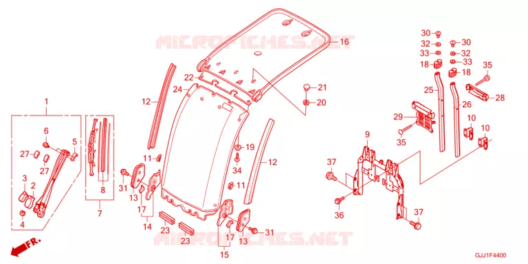 WINDSCREEN/ROOF Honda SCOOTER electric GYRO 2024  EVR2M