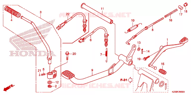 PEDALE - KICK Honda MOTO 110 CD 2014  CB110CE